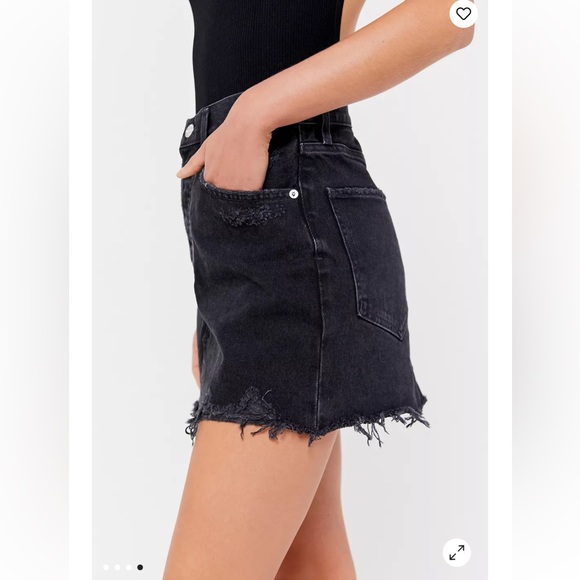 AGOLDE Quinn High Rise Mini Skirt in Cult - Picture 2 of 7